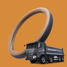 자동차친구 투라인 대형차 핸들커버 맥쎈 적용, 하바나브라운 490mm