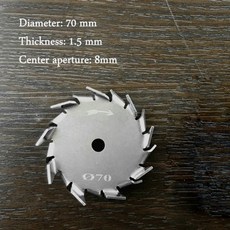 30mm에서 180mm까지 304 스테인리스 스틸 톱니형 분산 교반 디스크 길이 200mm~500mm 너트 포함 1개, 18 70mm Stirring disc