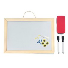 좋은양품 자석 벽걸이 미니 화이트보드 세트, Wood
