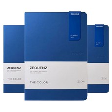 지퀀스 타임밸류 360 도트 더 컬러 노트 A5 L 100매입, 로열 블루, 3개