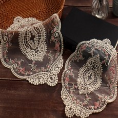 레이스 깔개 식탁깔개, (소 : 가로 27cm X 세로 21cm)