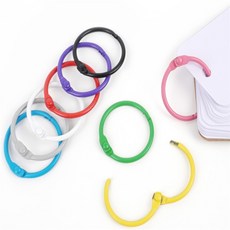 짱틸리티 원형 고리링 30mm 카드링고리, 옐로우