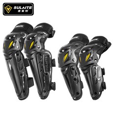 SULAITE 摩托車護膝護肘套裝 機車越野騎行防摔護具, 迷彩常規款【護膝護肘】快拆扣/加寬側翼(,均碼