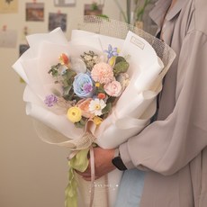 DAY OFF 彩色夢境永生花花束 擴香花束 永生花 乾燥花 生日禮物 中型花束 永生玫瑰花 索拉花 ins風