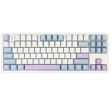 큐센 풀윤활 가스켓 유무선 기계식 키보드, 블루퍼플, QSENN Q87 PBT, 퍼플축