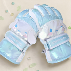 산리오 시나모롤 방한장갑 샤인 빅페이스 오지 아동 유아 어린이 여아 손가락 키즈 아이 아기 장갑 방한 스키장갑 키즈