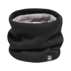 普特汽車精品 加絨針織圍脖 保暖防風脖圍巾 脖套 騎車防寒面罩 頸套脖巾【BN0059】, 黑, 1個