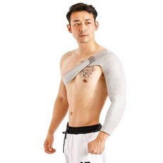 可調節運動護肩保暖護臂 男女適用, 灰色,XL號【適合160--190斤】, 1個