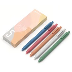 KaCO Pure Edition 莫蘭迪中性筆 5支組 0.5mm, 混合色, 1套