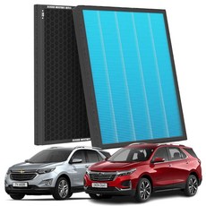 1+1 PM 0.3 에어컨필터 활성탄 블루 초미세먼지, 2개, 이쿼녹스 (17~현재) [FCP-19]