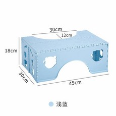 접이식 쪼그리고 앉는 이동식변기 화장실 성인용 강철 대구경 혁신 28cm 이동식 푸세식, 옅은 남색의