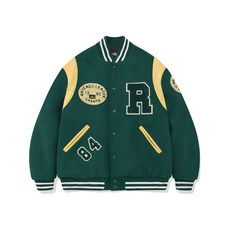 [리트리버클럽] BIG R LOGO PATCH STADIUM JACKET [GREEN]