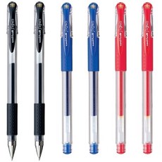 유니볼 시그노 DX 캡식 볼펜 0.38mm 뚜껑식 UM-151, 1세트, 혼합6개(흑2청2적2녹0분0)