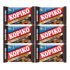[진시유통] 코피코 커피사탕 무설탕 슈가프리 블리스터 사탕 캔디, 32g, 6개