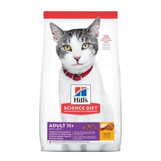 希爾思 Hills 寵物飼料 - 高齡貓/老貓適用, 1個, 成貓11歲以上 雞肉特調食譜, 1.58kg, 雞