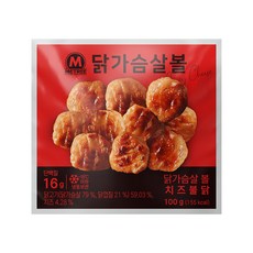 미트리 닭가슴살 볼 치즈불닭, 100g, 21개