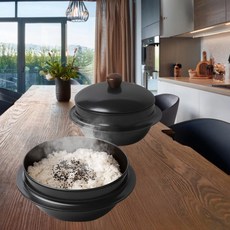 솥밥냄비 인덕션 호환 IH냄비 가정용 가마솥, 1개, 블랙, 20cm