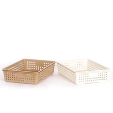 지오리빙 플라스틱 스토리 바스켓, 4호(브라운), 1개