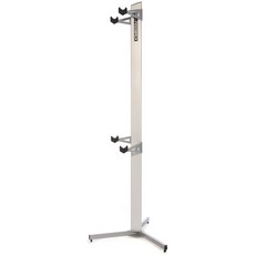 速度公園 Feedback Sports Velo Cache 鋁製輕量化直立式置車架，適用多種車款，節省空間，保護愛車, 1個, 銀色款 (可放2台自行車)