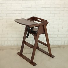 우드밸리 월넛 원목 유아식탁의자 식당 카페 업소용 아기의자 VWB01 월넛