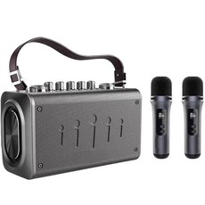 大聲公 巧將型PLUS 重低音無線行動音箱 雙麥克風組，HiFi立體聲、DSP音效，卡拉OK教學兩用