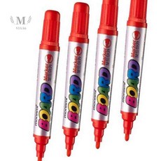 엠비아6 보드마카용펜 2.0mm 적색 12EA 잘지워지는마카