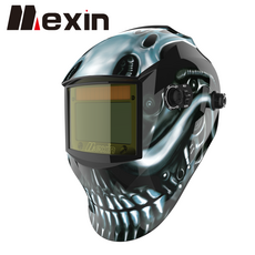 MEXIN E-7000 자동 차광 용접면 트루컬러 태양광 패널 4센서 용접헬멧, 1개, 블루라이트 차단