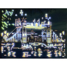 치프몰 캔버스형 LED 보석십자수 30 * 40, 19. 타워브릿지, 1개