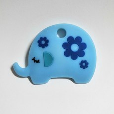 可愛小象造型鑰匙圈繩, 淺藍鑰匙套, 1個