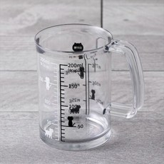 냐미 고양이 계량컵, 1개, 클리어, 200ml
