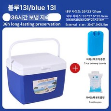 손잡이 소형 아이스박스 들고다니는 보냉팩 파우치, 1L, 13L 블루 8개아이스팩 + 2개아이스패널포함, 1개