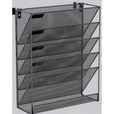 벽걸이 문서 보관함 고리 조절형 A4용지 서류 수납함 4단 검정x접착 꽂이, AP. 조정 가능한 모델 4단 보관함 흰색 접착 후크