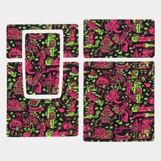 SX-70/SLR-680 킬러 애시드 파티 애니멀즈 비건 가죽 카메라 스킨 249682, SX-70/SLR-680 킬러 애시드 파티 애니멀즈 비