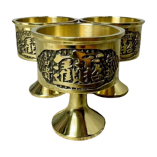 黃銅祭祀杯 招財進寶吉祥祭祀杯 祖先祭拜神明祭祀專用, 1個