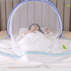 얼굴모기장 1인용 페이스돔 부분 커버 텐트 원터치 모기장, 그레이