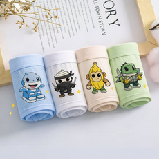 와이비비 남아 이탈리안브레인롯 유아 순면 사각 팬티 4종 세트