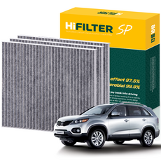 하이필터 기아 자동차 쏘렌토 활성탄 에어컨필터, 3개, 쏘렌토R (XM) HI-I009