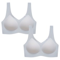 [데이지] 온핏 일체형 무봉제 심리스 노와이어 브라탑 2p