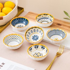 니치유 북유럽 그릇 4인치양념 반찬그릇 과일 사발 소스볼 6P, 혼색, 6개
