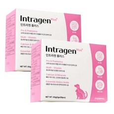 인트라젠플러스 강아지 고양이 유산균 종합 영양제 30포 2개, 2g, 2박스