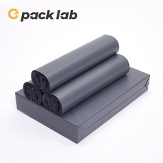 epacklab LDPE 0.07T 초두꺼운 택배봉투 그레이 프리미엄 방수 포장봉투 강력접착 대형 택배용, 300개