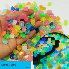 빛나는 보도 자갈 정원 물고기 탱크 수족관 바위 100 어두운 장식 PCS 직기, 100pcs 7