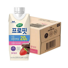 셀렉스 프로핏 완전단백질 딸기초코 드링크 (), 1박스, 250ml