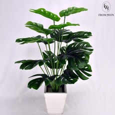 인테리어 인조 나무 몬스테라 조화 장식 가짜 식물 화분 나뭇잎, 1개
