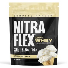 Gat Sports Nitraflex Whey 優質蛋白粉 香草冰淇淋風味, 1個, 960g