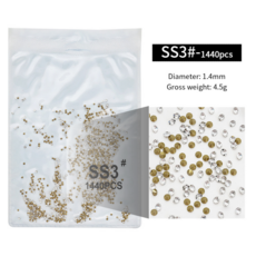 예니네일 크리스탈 브이컷 스톤 초대용량(1440개입), 1개, ss3(1.4mm)