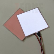 ZFONE 可裁剪LED發光片 超薄柔性導光板, 1個, 冷白光 不發光是淺粉色,10釐米*10釐米