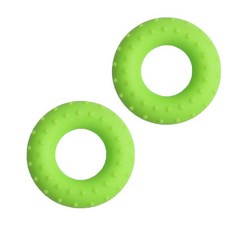 ZGRY 台灣出貨 雙磅數防滑矽膠握力圈 人形指力器 手指復健 練臂肌訓練五指力量圈, 綠色30磅2個, 1個