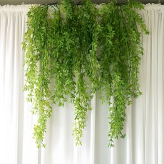 Flouse302 人造南天竹葉藤蔓懸掛植物 85cm, 綠色, 1個