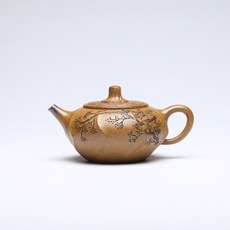 宜興 紫砂壺 報喜 手工製作, 1個, 褐色